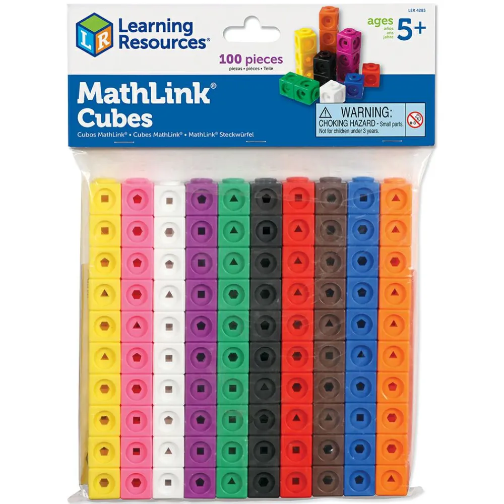 Learning Resources MathLink Cubes, 100 stk| Logik & Talforståelse|Stem Læringslegetøj