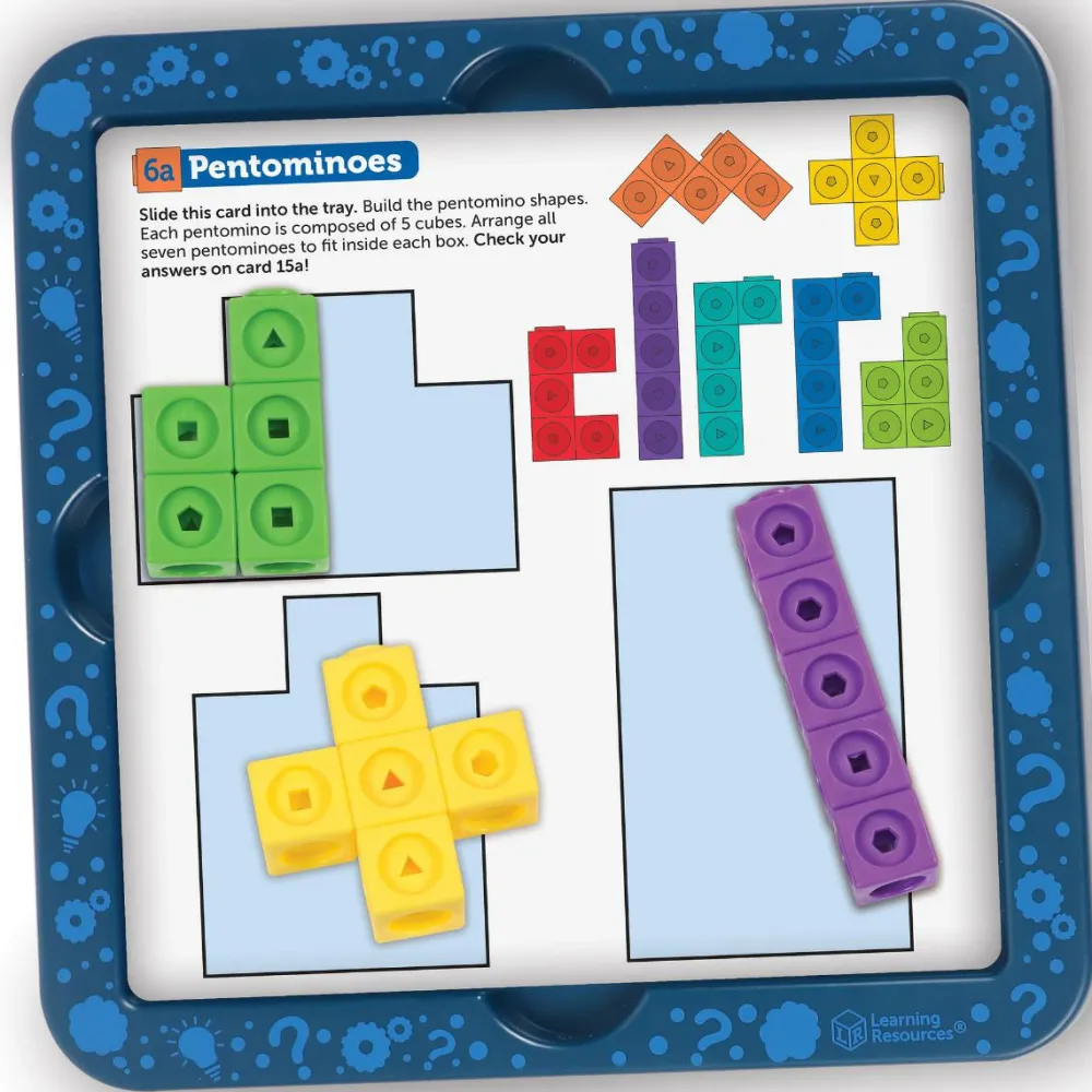 Learning Resources MathLink - Hjernegymnastik, 40+ opgaver| Logik & Talforståelse|Stem Læringslegetøj