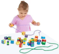 Melissa & Doug Megaperler i træ| Vis Alle Varer (Særlige Behov)|Finmotorik