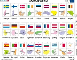 Larsen Memo Puslespil - Lande og Flag| Skolesjov|Puslespil