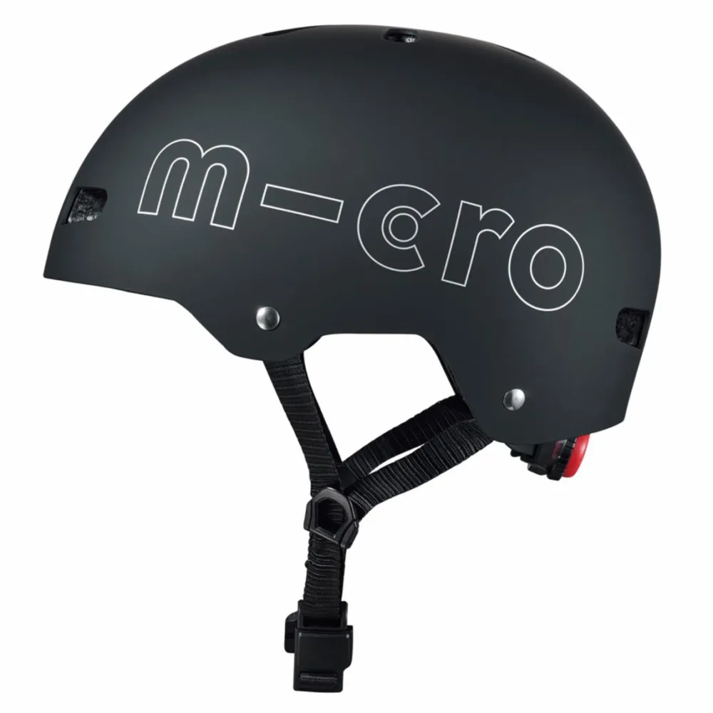 Micro cykelhjelm - Sort, 58-61 cm|Børn Børnesikkerhed