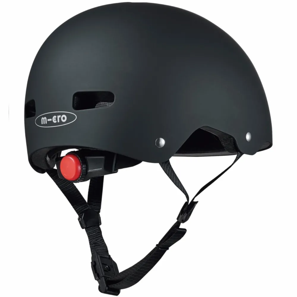 Micro cykelhjelm - Sort, 58-61 cm|Børn Børnesikkerhed
