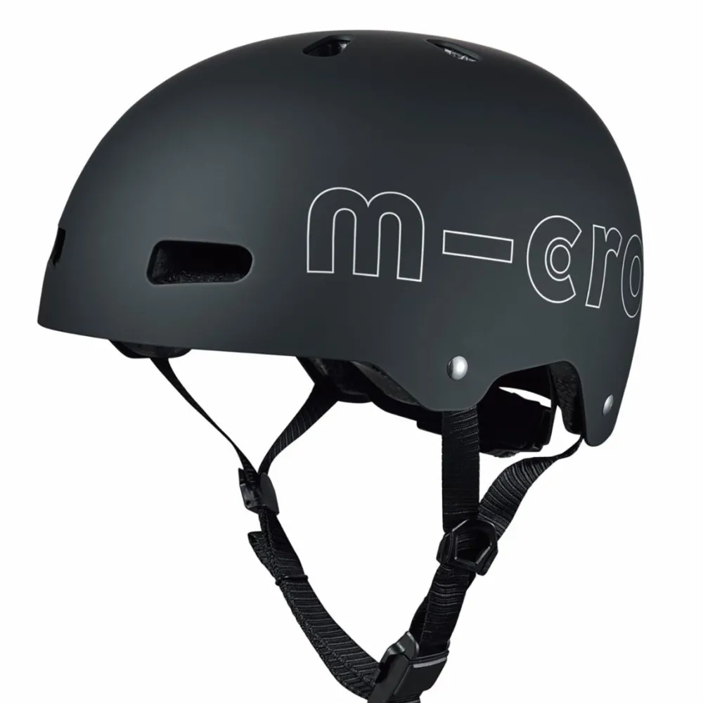 Micro cykelhjelm - Sort, 54-58 cm|Børn Børnesikkerhed