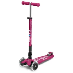 Micro - Maxi Deluxe Foldbar LED, Berry| Løbehjul