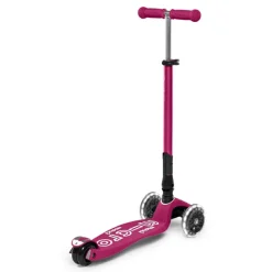 Micro - Maxi Deluxe Foldbar LED, Berry| Løbehjul