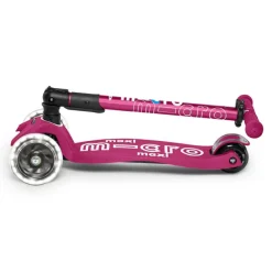Micro - Maxi Deluxe Foldbar LED, Berry| Løbehjul