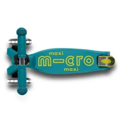 Micro - Maxi Deluxe Foldbar LED, Petroleum| Løbehjul