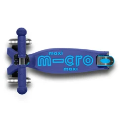Micro - Maxi Deluxe Foldbar LED, Navy| Løbehjul