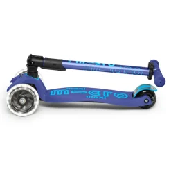 Micro - Maxi Deluxe Foldbar LED, Navy| Løbehjul