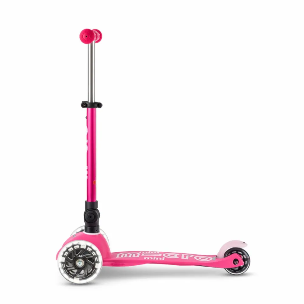 Micro - Mini Deluxe foldbar LED, Pink| Løbehjul|Løbecykler