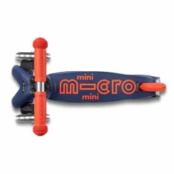 Micro - Mini Deluxe foldbar LED, Marineblå| Tumlinge Legetøj|Løbehjul