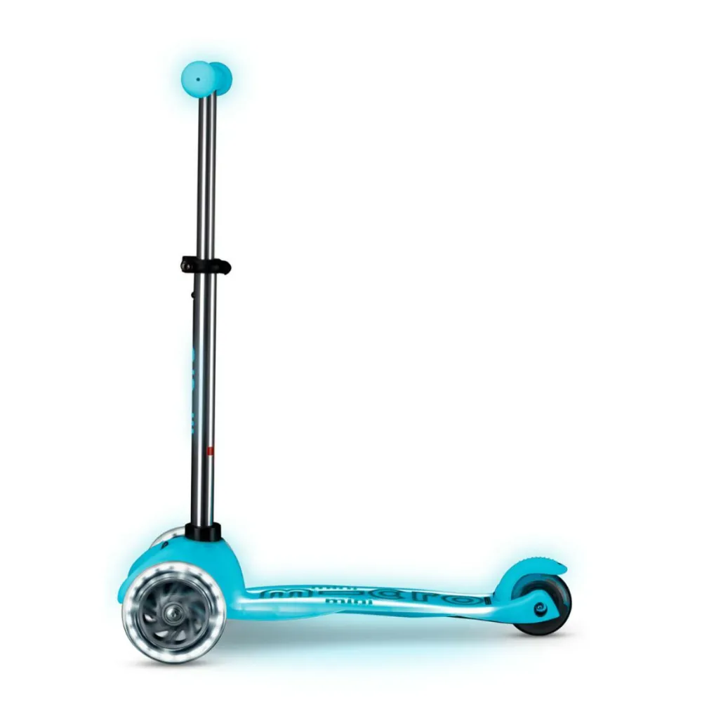 Micro - Mini Deluxe Glow LED Plus, Aqua| Løbehjul|Tumlinge Legetøj
