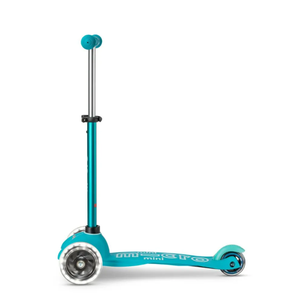 Micro - Mini Deluxe LED, Aqua| Løbehjul