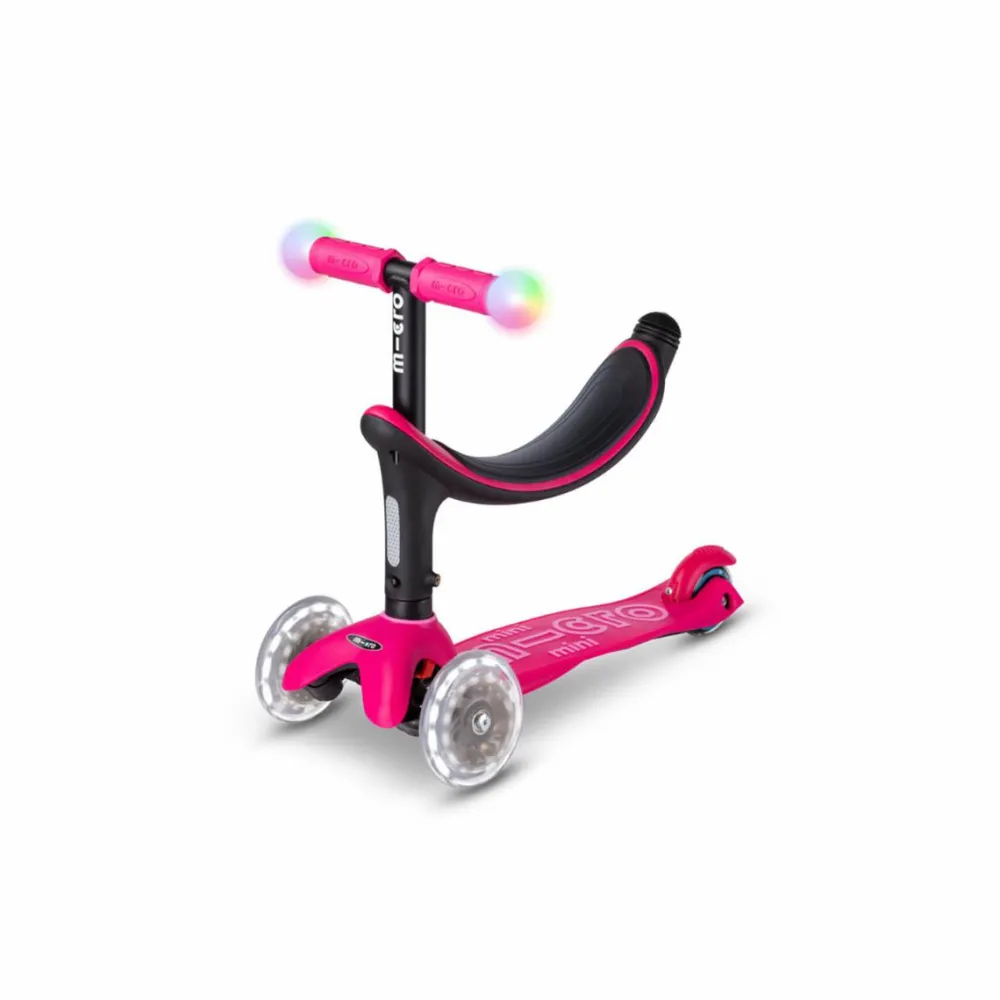 Micro - Mini2grow Deluxe Magic LED, Pink| Løbehjul|Løbecykler