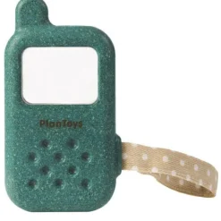 PlanToys Min første telefon - Lyseblå| Økologisk Eller Bæredygtig|Trælegetøj