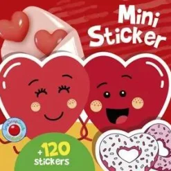 Forlaget Bolden Mini-stickers bog - Hjerter, 120+ stk| Tegne- & Malegrej|Tumlinge Legetøj