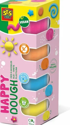 SES Creative Modellervoks - Happy, 4 x 90 gr.| Kreativ Leg|Babylegetøj
