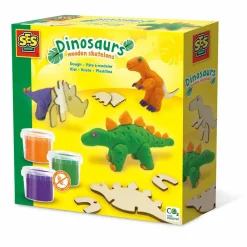 SES Creative Modellervoks - Lav dinosaurer| Økologisk Eller Bæredygtig|Kreativ Leg