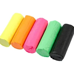 Creativ Company Modellervoks Soft Clay - Neonfarver, 400 gr.| Taktil / Følesans|Kreativ Leg