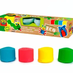 SES Creative Modellervoks - 4 x 90 gram - Basisfarver| Vis Alle Varer (Særlige Behov)|Økologisk Eller Bæredygtig
