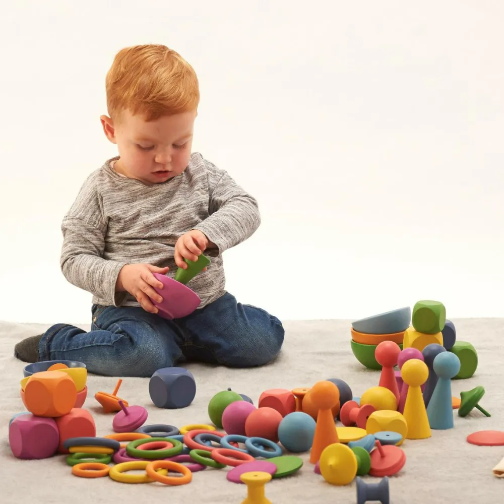 tickit® Montessori regnbue sæt, 84 dele| Trælegetøj|Montessori
