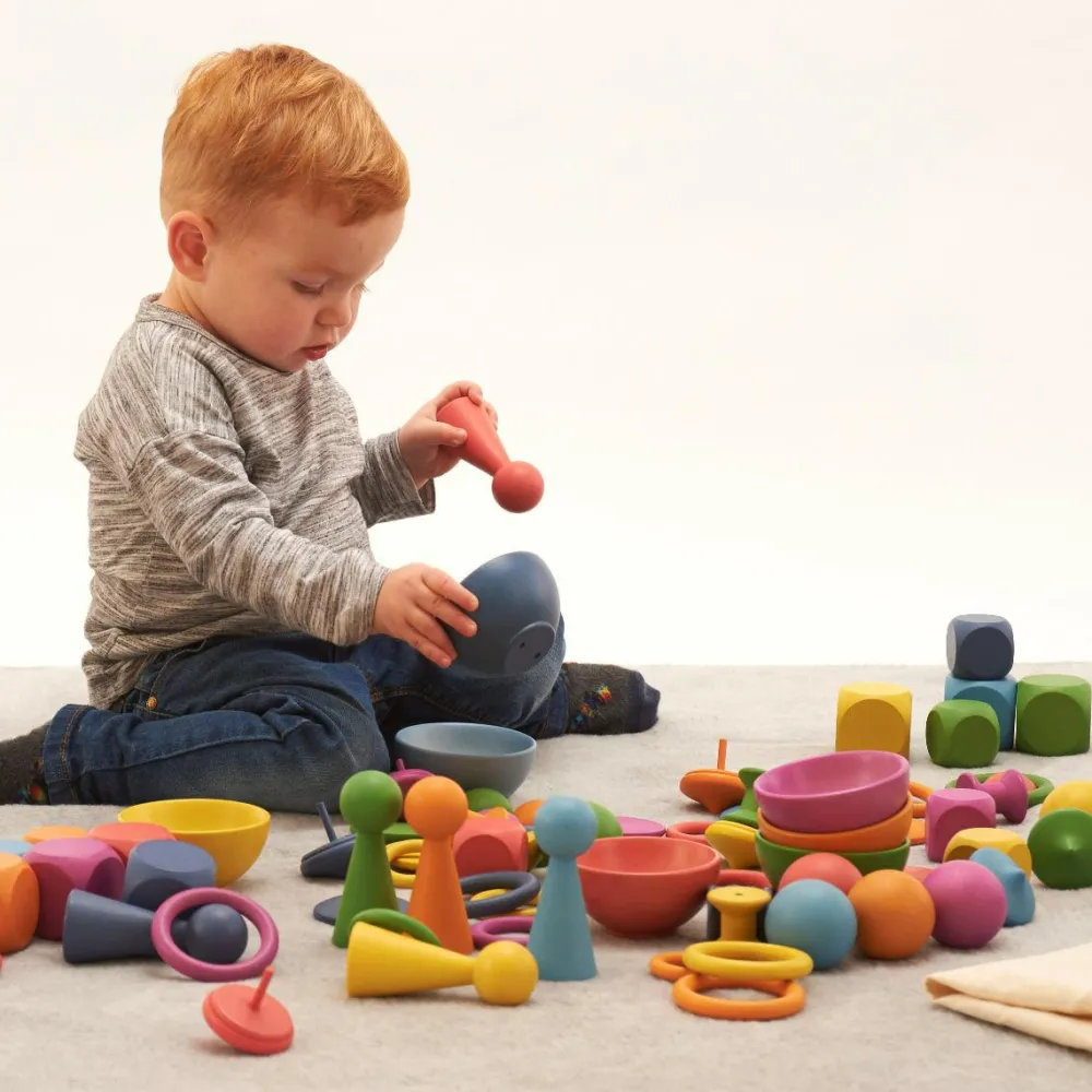tickit® Montessori regnbue sæt, 84 dele| Trælegetøj|Montessori