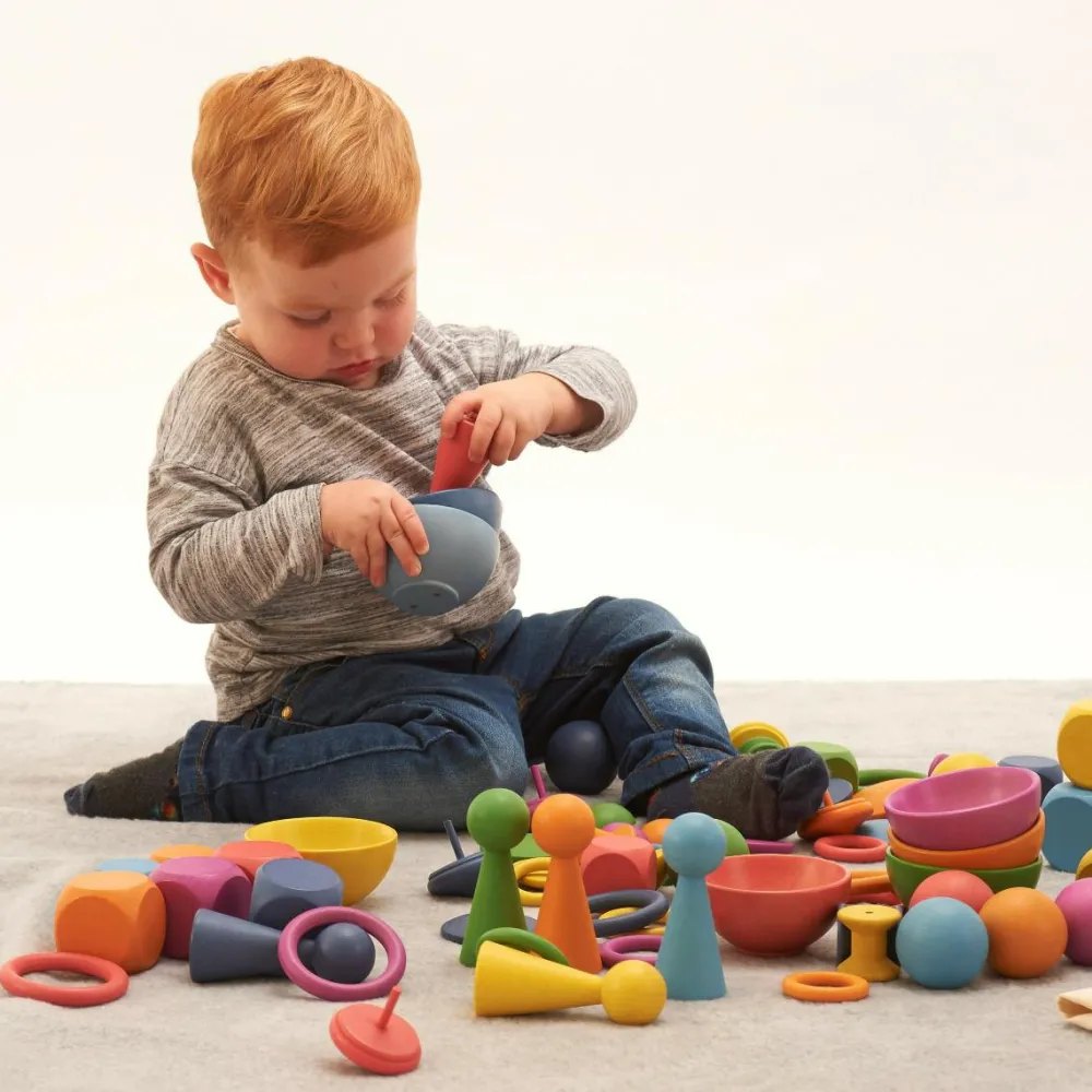 tickit® Montessori regnbue sæt, 84 dele| Trælegetøj|Montessori