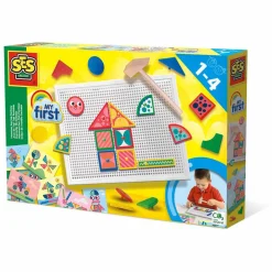 SES Creative My First - Hammer og søm (hvid)| Økologisk Eller Bæredygtig|Kreativ Leg