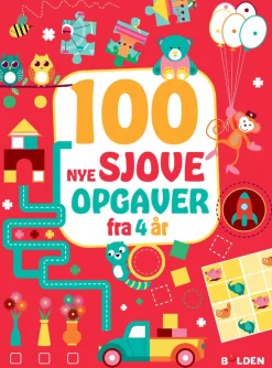 Forlaget Bolden 100 nye sjove opgaver - Fra 4 år| Legetøj Til Ferien|Tegne- & Malegrej