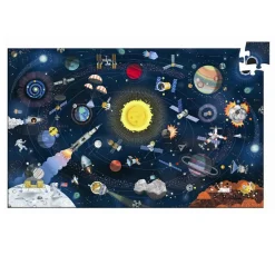 Djeco Observationspuslespil m. 200 brikker - Rummet| Astronomi|Puslespil