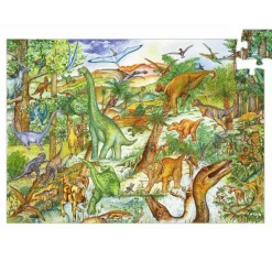 Djeco Observationspuslespil m. 100 brikker - Dinosaur| Dinosaur Legetøj|Puslespil