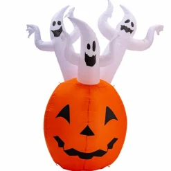 Oppusteligt Halloween-græskar med lys, 180 cm| Halloween