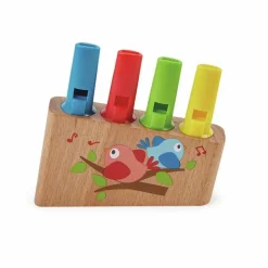 Hape Panfløjte med 4 rør - Regnbue|Børn Mundmotorik|Musikinstrumenter Til Børn