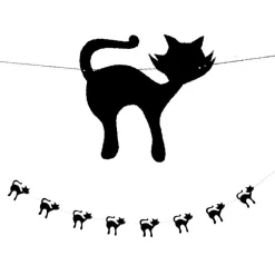 Papirguirlande - Katte, 300 cm| Halloween|Fastelavn