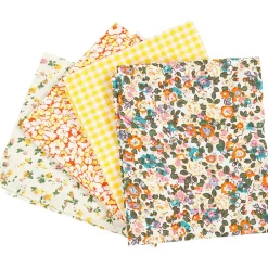 Creativ Company Patchworkstof 45 x 55 cm - Gul, 4 stk| Påske|Kreativ Leg