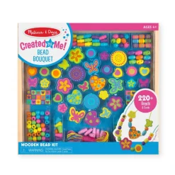 Melissa & Doug Perler i træ - Sommerfugle og hjerter| Finmotorik|Lav Selv Smykker