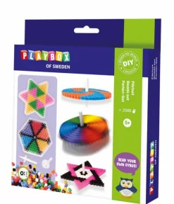 Playbox Perlesæt - Lav selv snurretoppe, 2.000 stk| Kreativ Leg