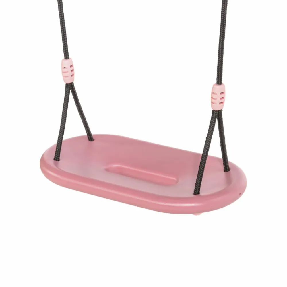 DICE Plastgynge 45 x 24 cm - Lyserød (sort reb)| Gynger