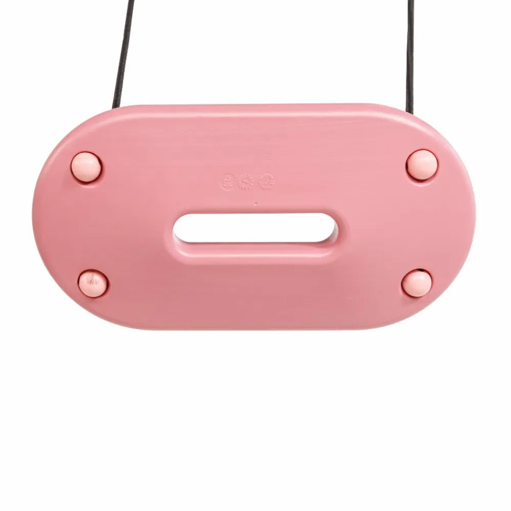 DICE Plastgynge 45 x 24 cm - Lyserød (sort reb)| Gynger