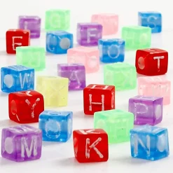 Creativ Company Plastperler - Bogstaver A-Z, ca. 1.950 stk| Sprog & Leg|Lav Selv Smykker