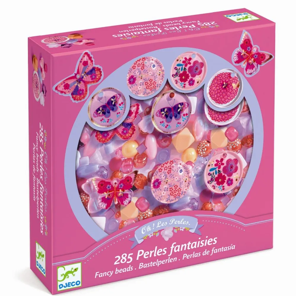 Djeco Plastperler - Sommerfugle, 285 stk| Påske|Lav Selv Smykker