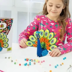 PlayMais 3D Mosaic - Påfugl, 2.300 stk| Økologisk Eller Bæredygtig|Kreativ Leg