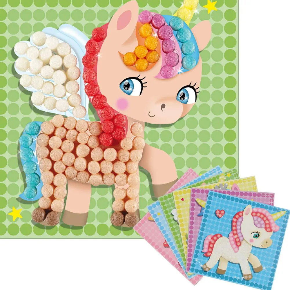 PlayMais Mosaik-kort - Eventyr, 4 x 6 stk| Kreativ Leg