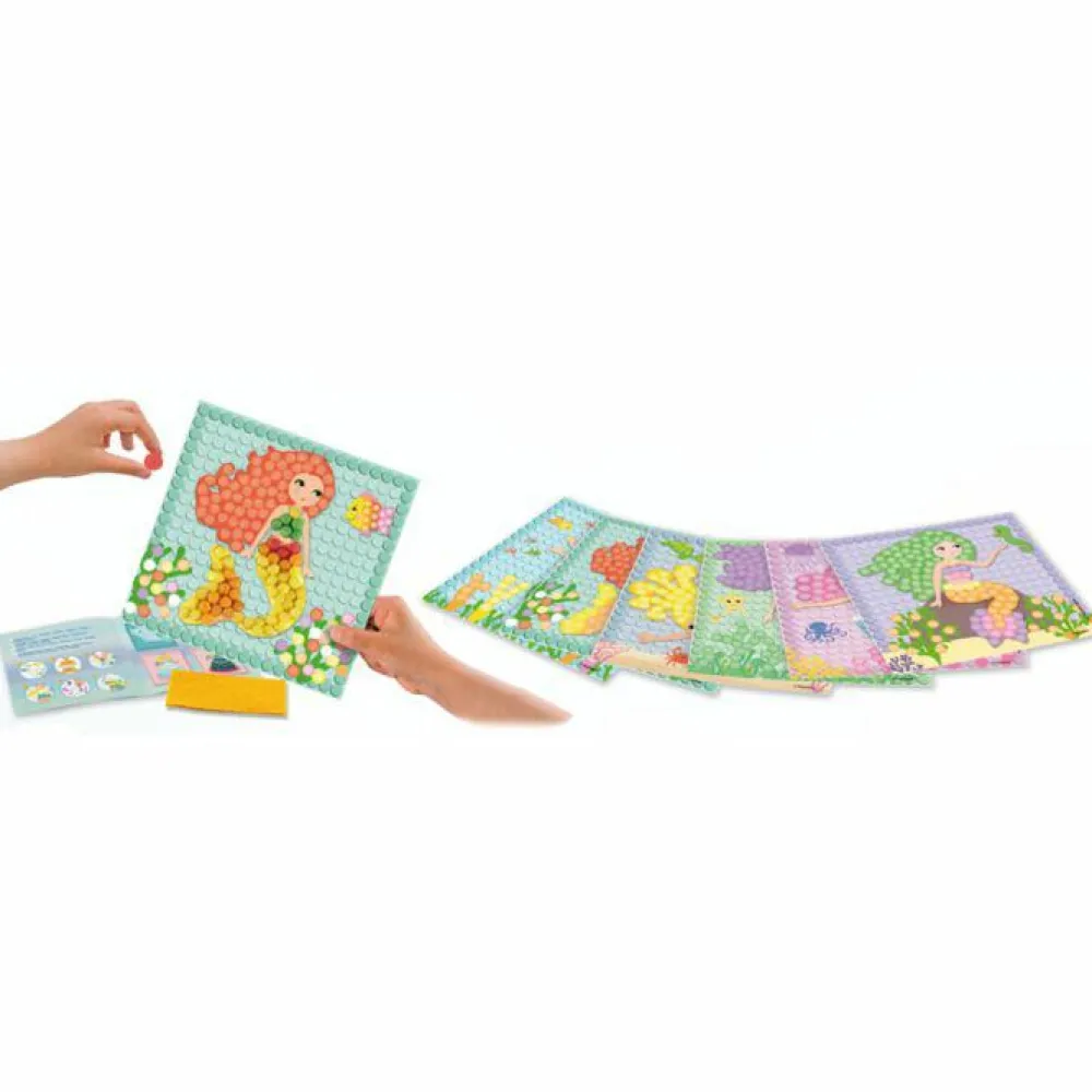 PlayMais Mosaik-kort - Eventyr, 4 x 6 stk| Kreativ Leg
