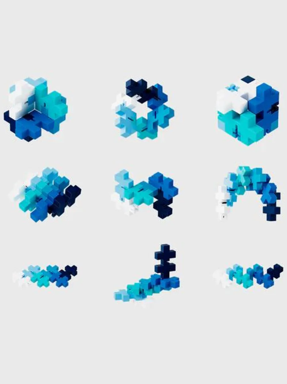 Plus-Plus - HEXEL Waterfall| Taktil / Følesans|Ro & Fordybelse