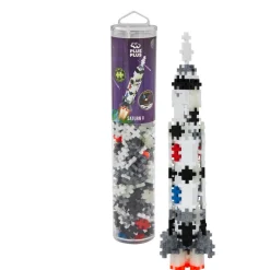 Plus-Plus i rør - Rumraket Saturn, 240 stk| Finmotorik|Astronomi
