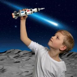 Plus-Plus i rør - Rumraket Saturn, 240 stk| Finmotorik|Astronomi