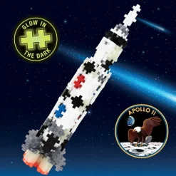 Plus-Plus i rør - Rumraket Saturn, 240 stk| Finmotorik|Astronomi