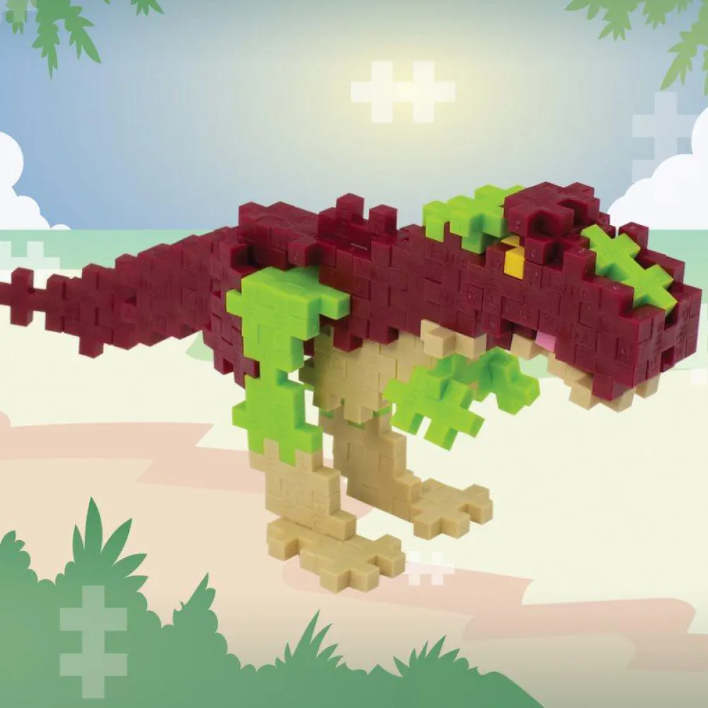 Plus-Plus i rør - T-Rex, 100 stk| Legetøj Til Ferien|Dinosaur Legetøj