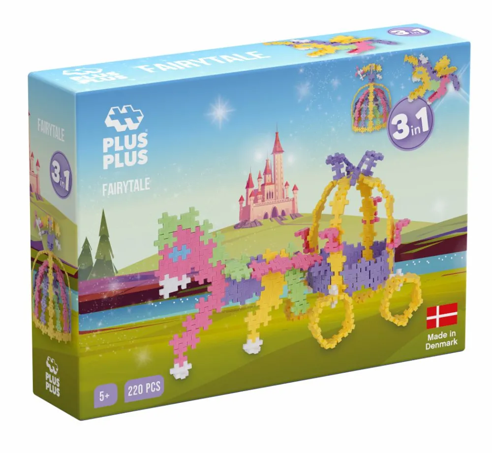 Plus-Plus Pastel - 3-i-1 Eventyr, 220 stk| Finmotorik|Byggesæt